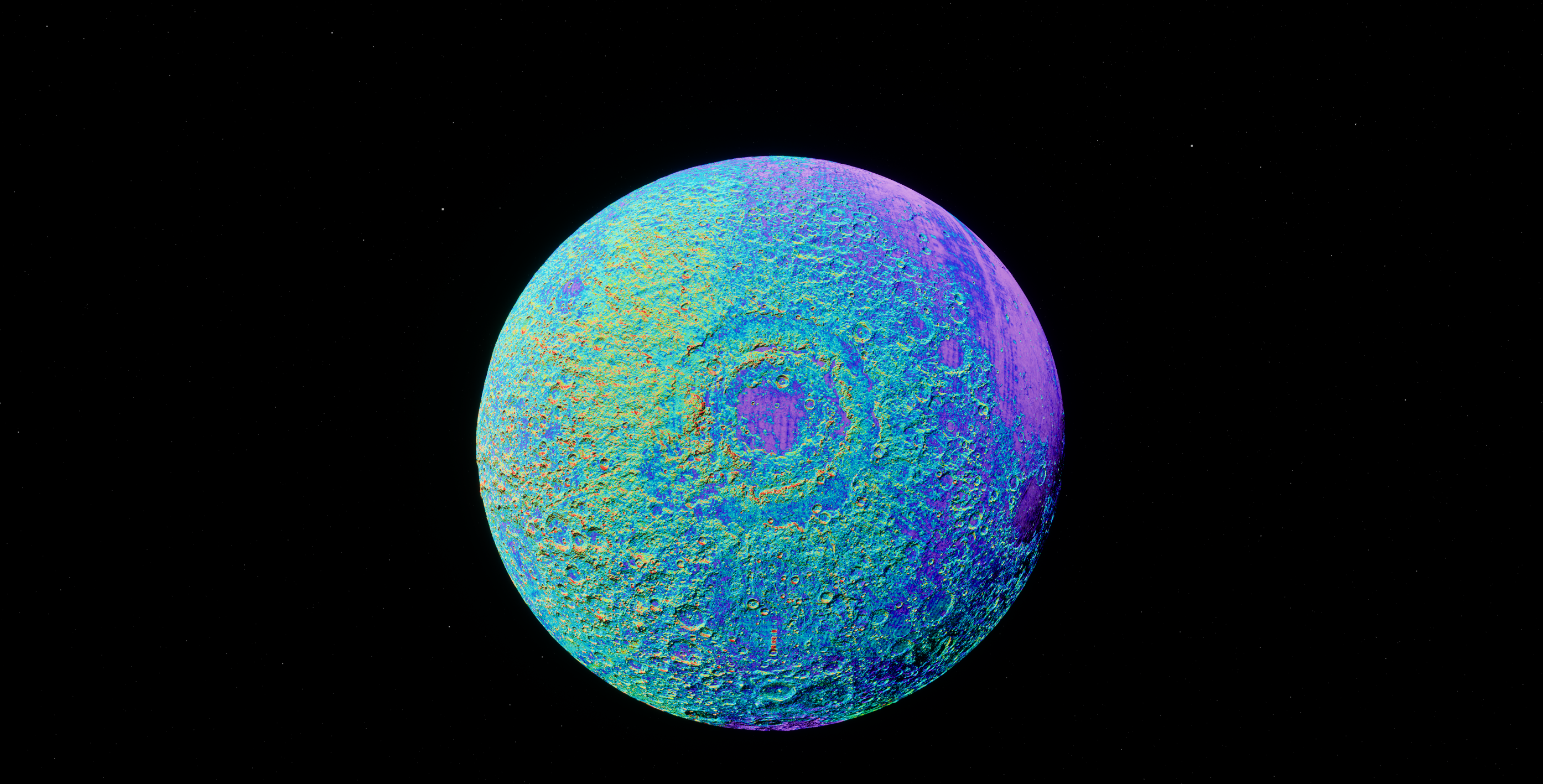 Elevation difference map comparing CE2 and SLDEM2015 terrain